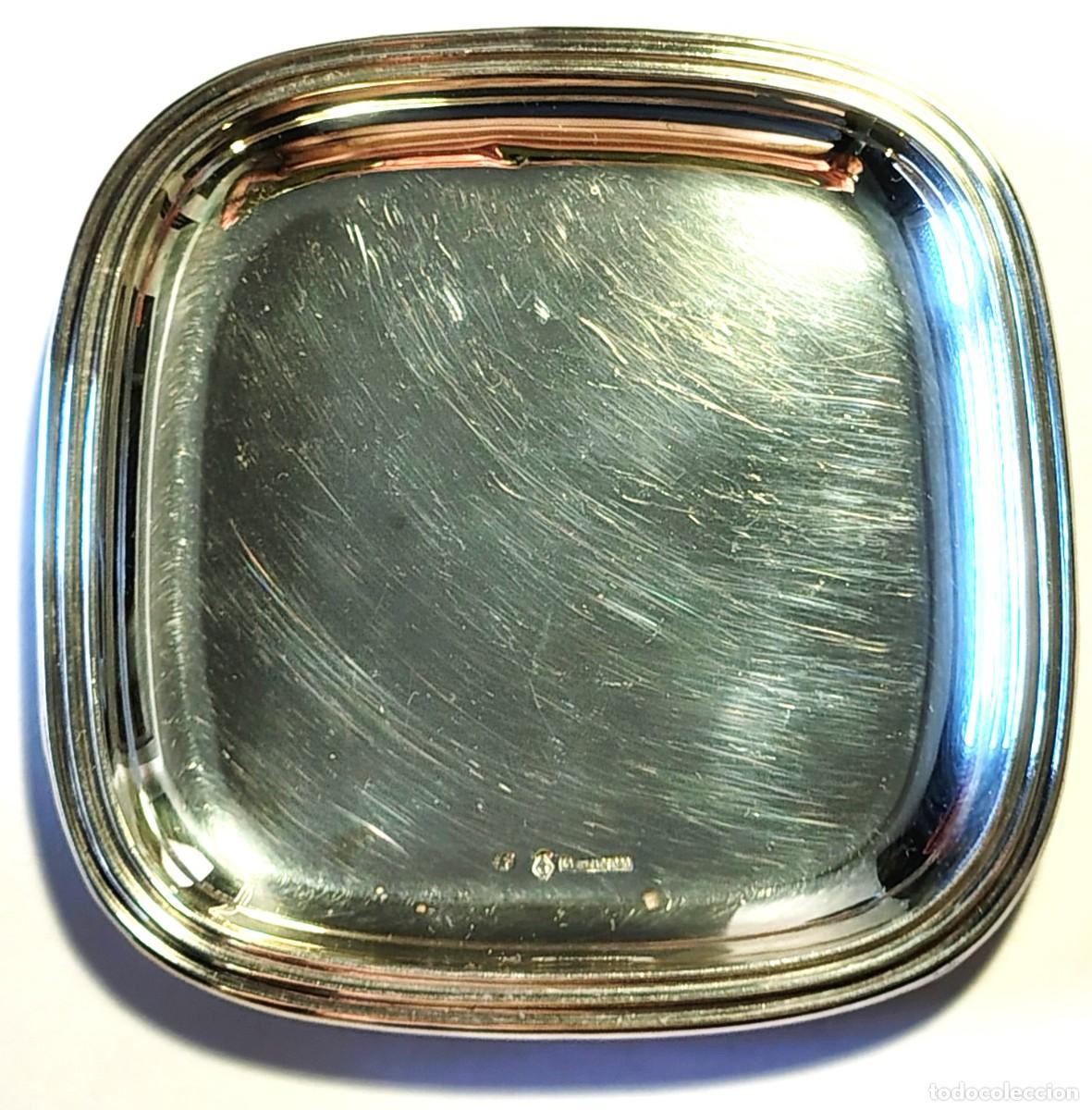 Antig&uuml;edades: BANDEJA - MARCA DE PLATERO - 69,30 GR. PLATA 0,925 - 12,50 X 12,50 cm - EXCELENTE ESTADO