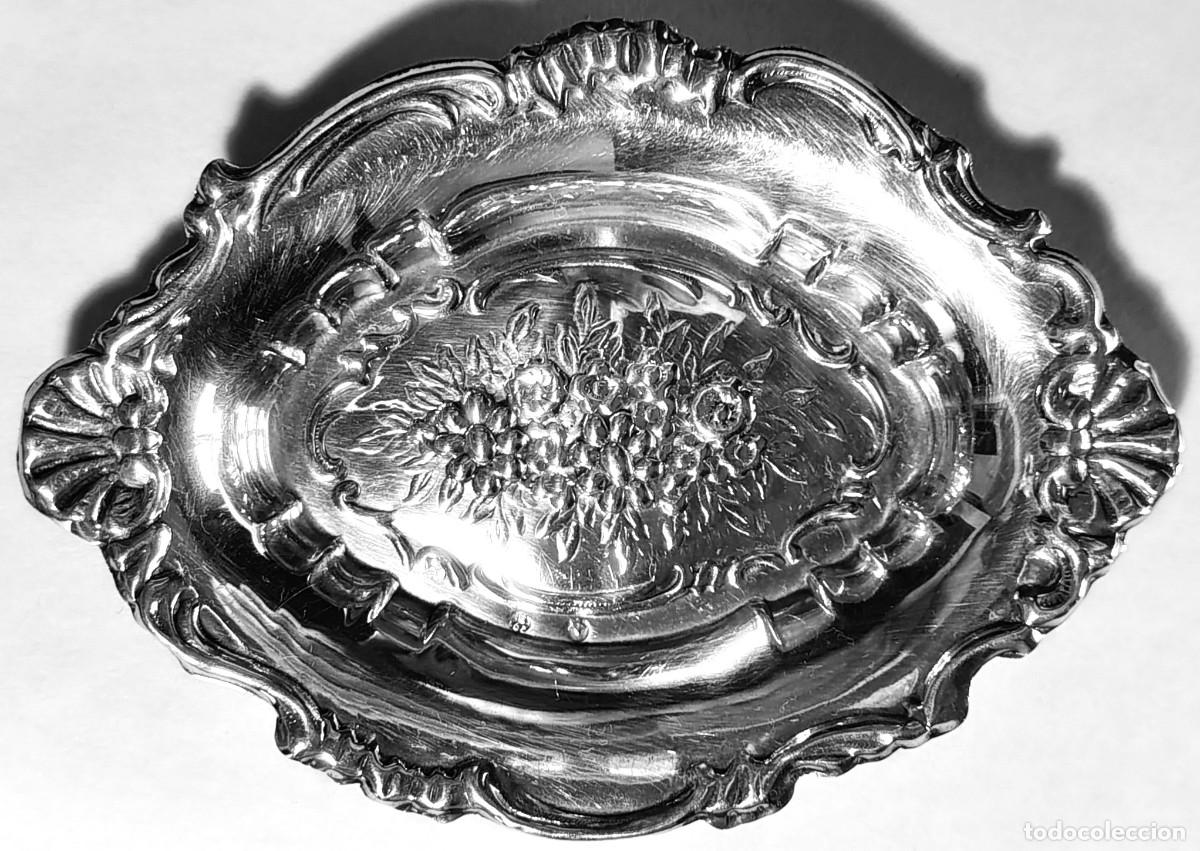 Antig&uuml;edades: BANDEJA SALVILLA - MARCA DE PLATERO - A - 17,60 GR. PLATA 0,925 - 10,50 x 7,50 cm - EXCELENTE ESTADO