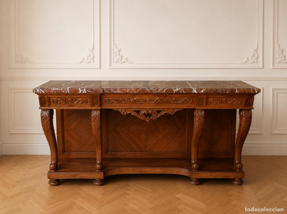Antiguidades: Consola antigua estilo Luis XV 180 cm. Mueble gran Consola antigua grande estilo Isabelino.