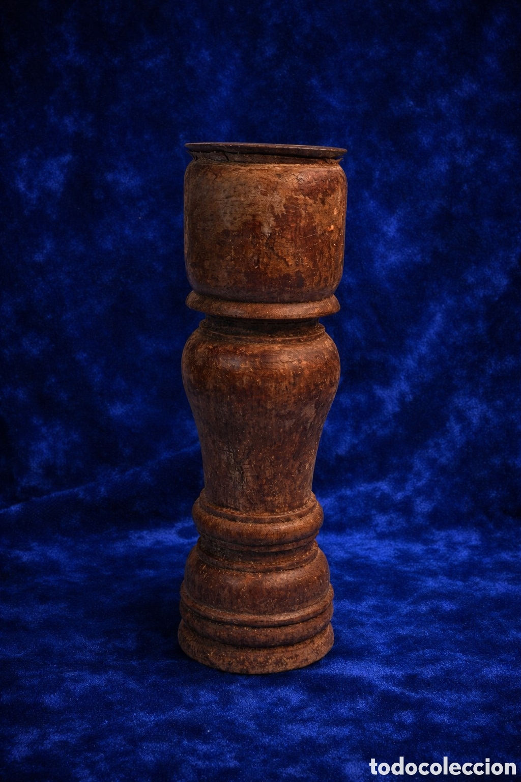 Antig&uuml;edades: Candelabro de madera y metal - Foto 17