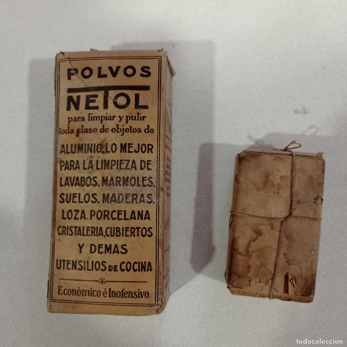 Antig&uuml;edades: Polvos para pulir y pastilla de jab&oacute;n Netol