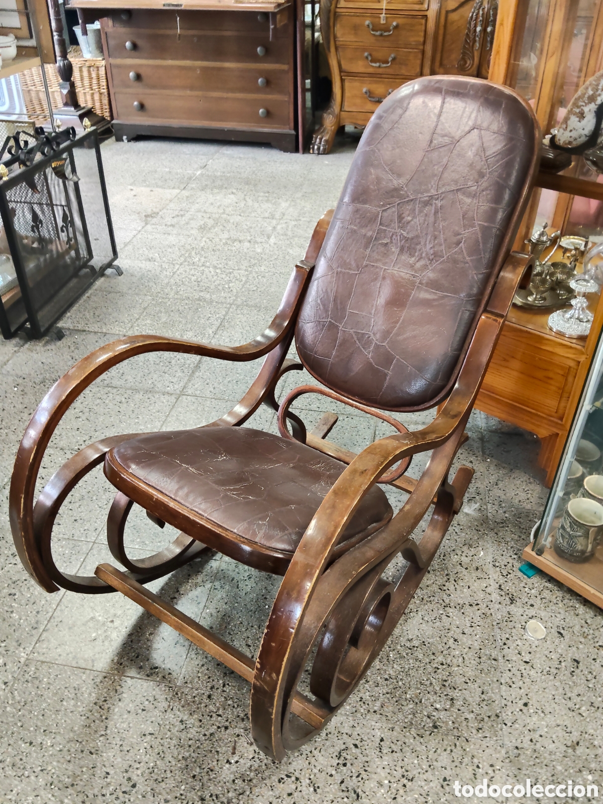 Antig&uuml;edades: Antigua abuelita madera y cuero