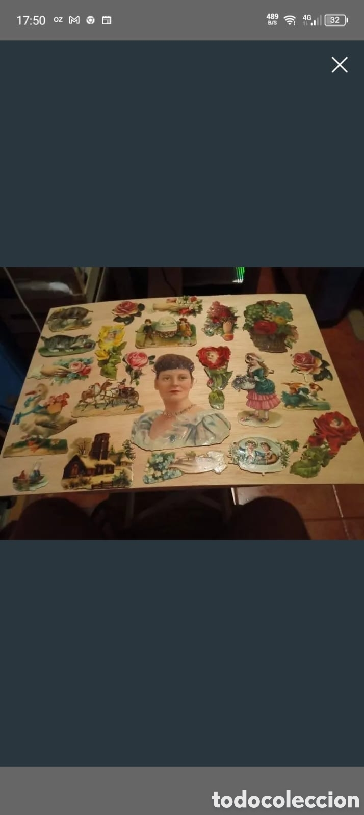 Antig&uuml;edades: Cromos del siglo xIx troquel - Foto 1