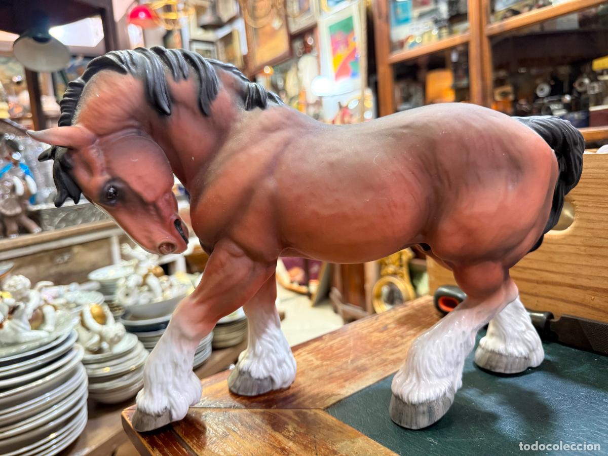 Antig&uuml;edades: PRECIOSO CABALLO PORCELANA C. MARTINU - MEDIDA 34X24 CM