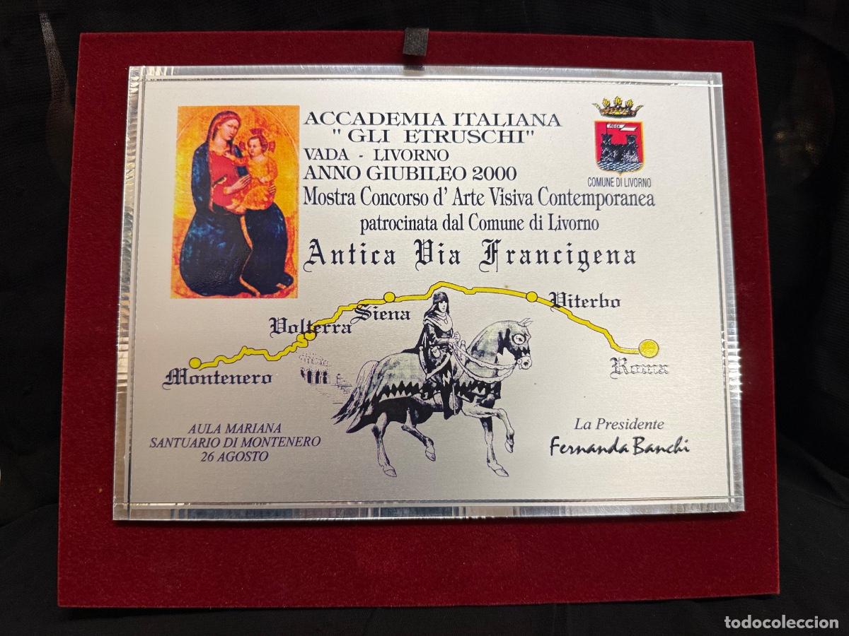 Antig&uuml;edades: Gran placa Jubileo 2000. Giubileo. Gli Etruschi. Mide unos 25x20cms.