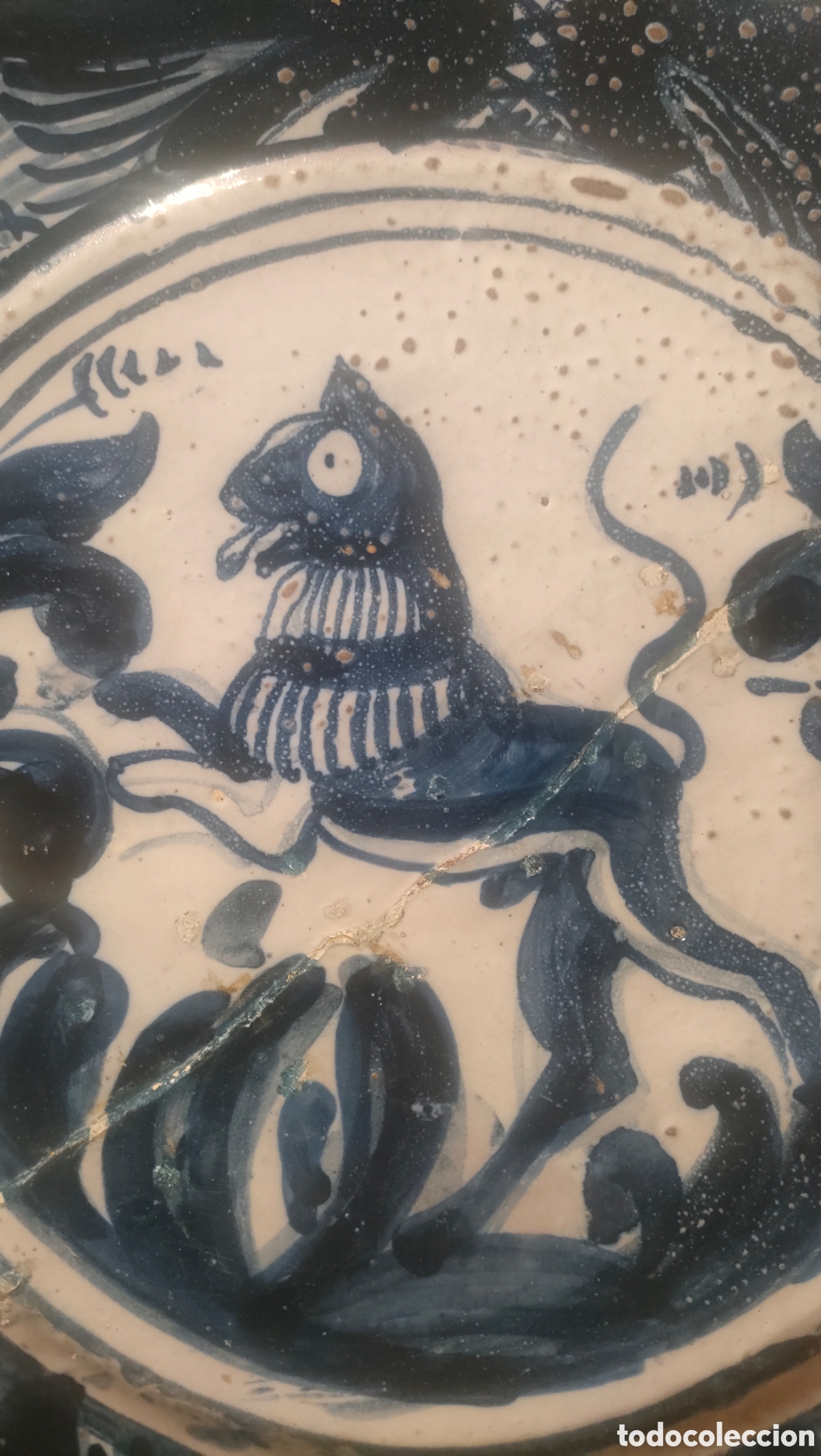 Antig&uuml;edades: GRAN PLATO CATALAN AZUL. - Foto 3