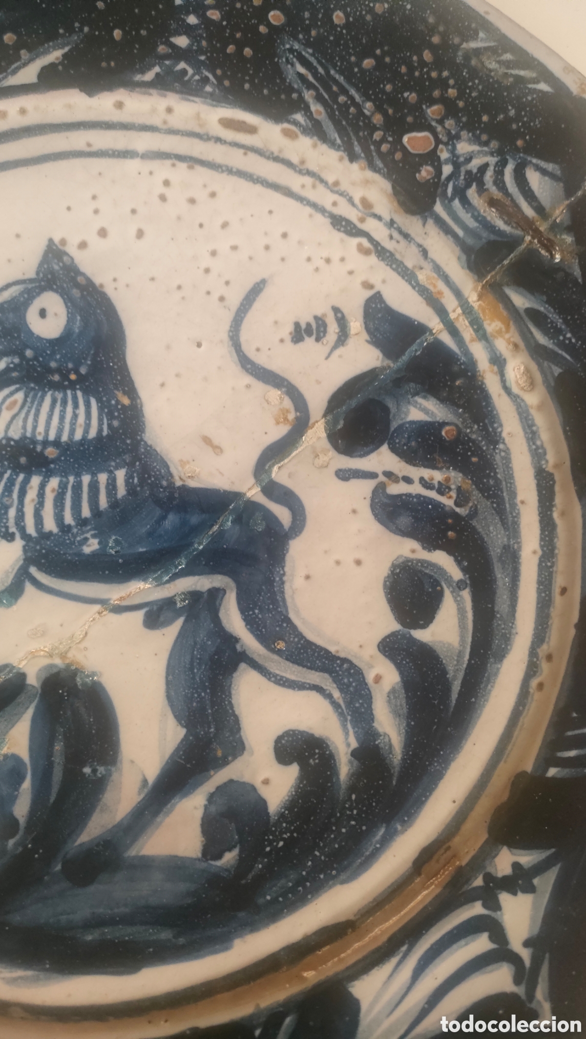 Antig&uuml;edades: GRAN PLATO CATALAN AZUL. - Foto 4