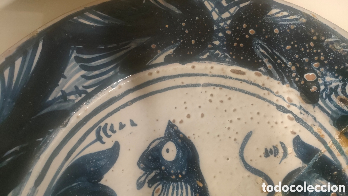 Antig&uuml;edades: GRAN PLATO CATALAN AZUL. - Foto 6