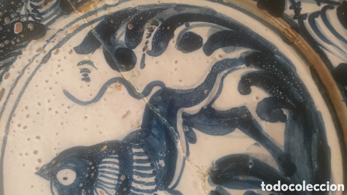 Antig&uuml;edades: GRAN PLATO CATALAN AZUL. - Foto 12