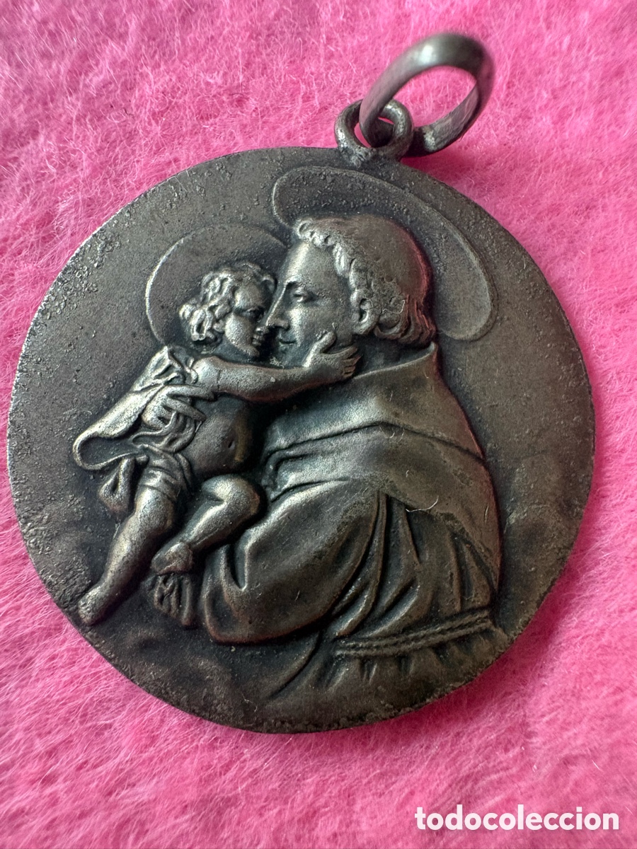 Antig&uuml;edades: Medalla grande de plata San Antonio de Padua, principios del siglo XX (A1)