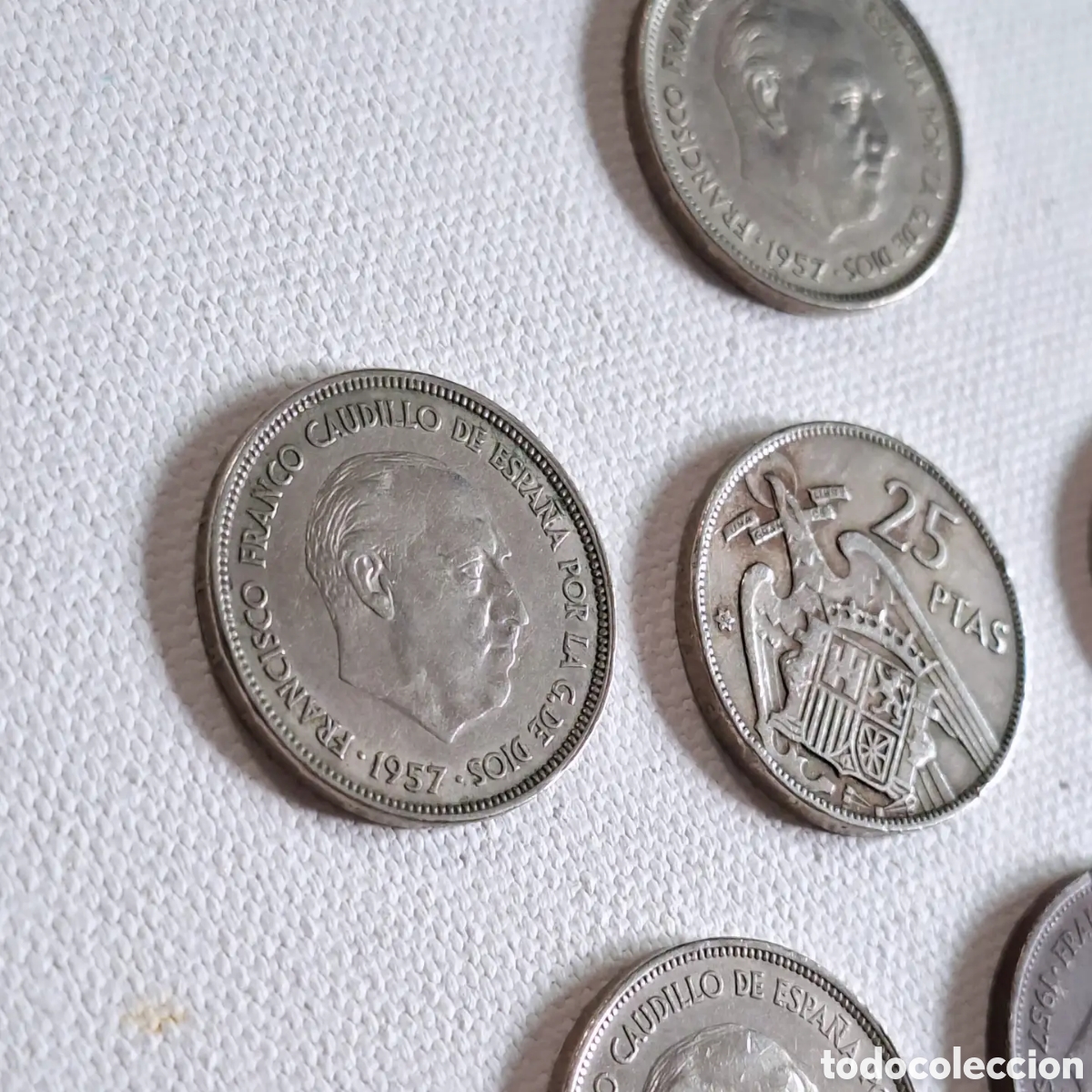 Antig&uuml;edades: Monedas 25 pesetas 1957,precio unitario