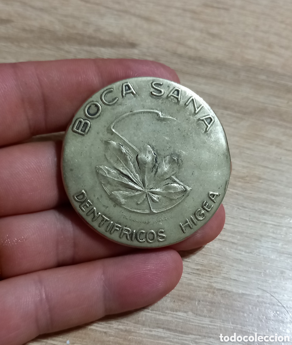 Antig&uuml;edades: ANTIGUO Y PEQUE&Ntilde;O ESPEJO PUBLICITARIO BOCA SANA DENT&Iacute;FRICOS HIGEA