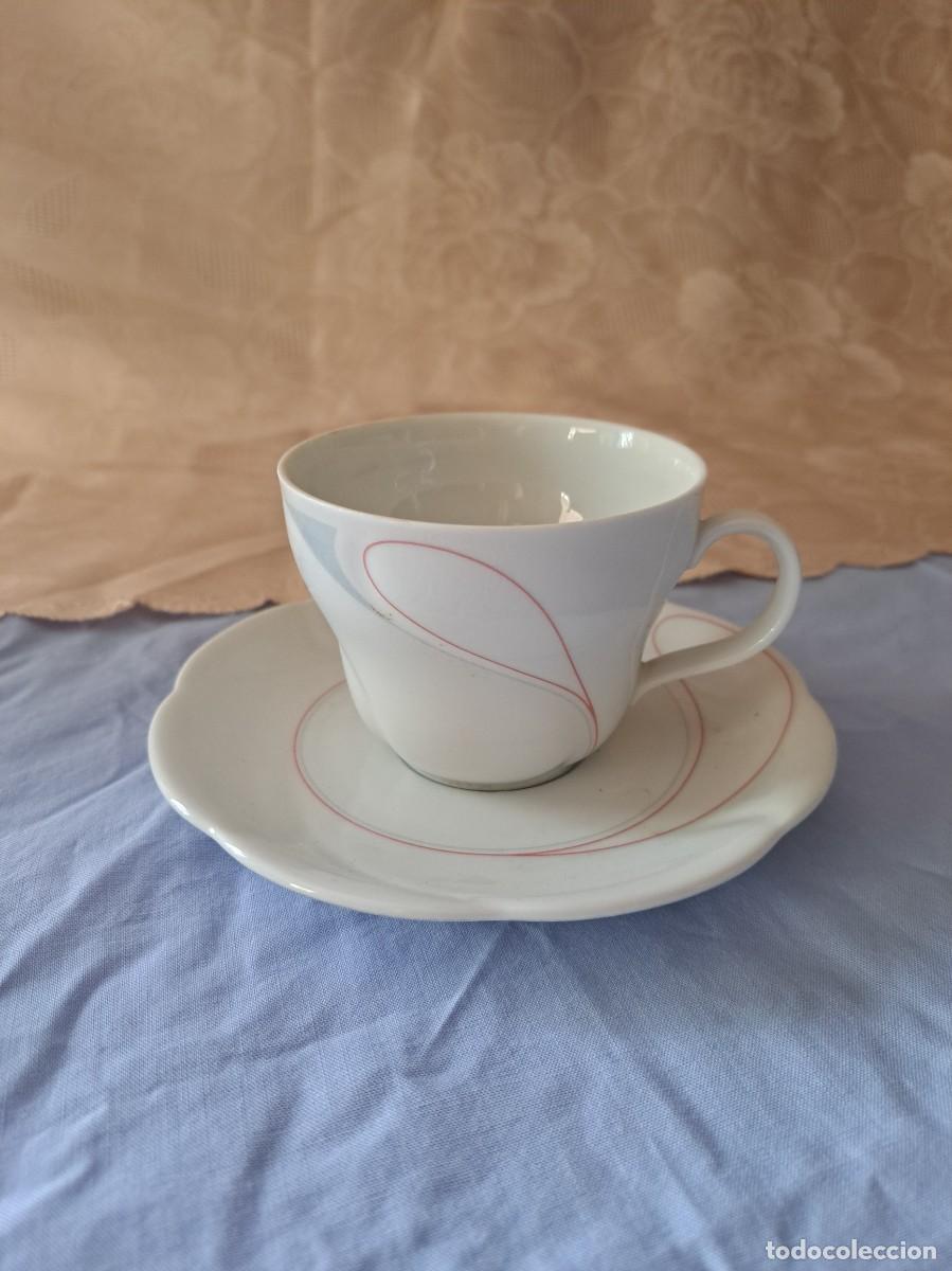 Antig&uuml;edades: Elegante solitario de t&eacute; de porcelana Seltmann Weiden Bavaria.