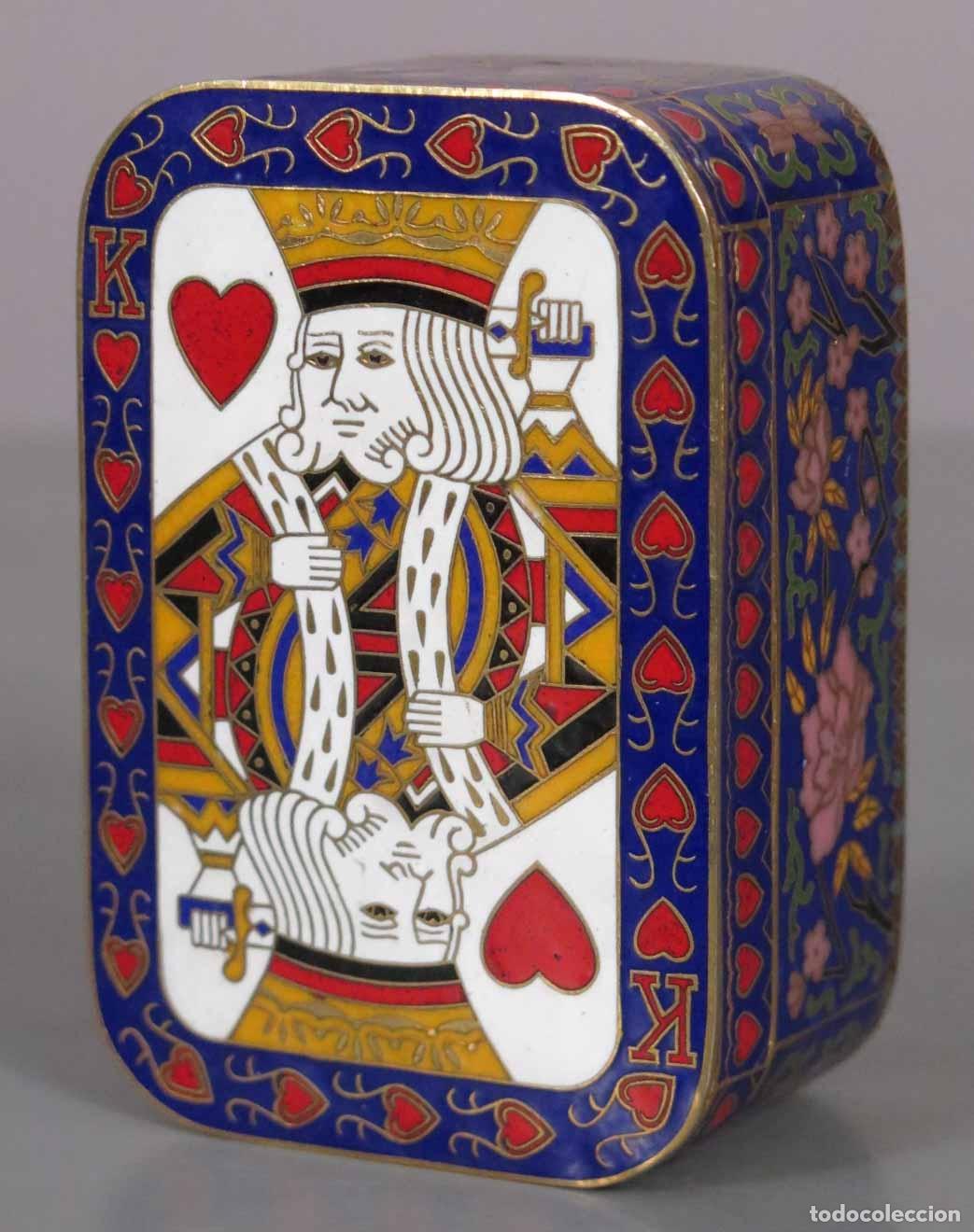Antig&uuml;edades: CAJA PARA CARTAS DE POKER. CLOISONNE. CHINA. SIGLO XX