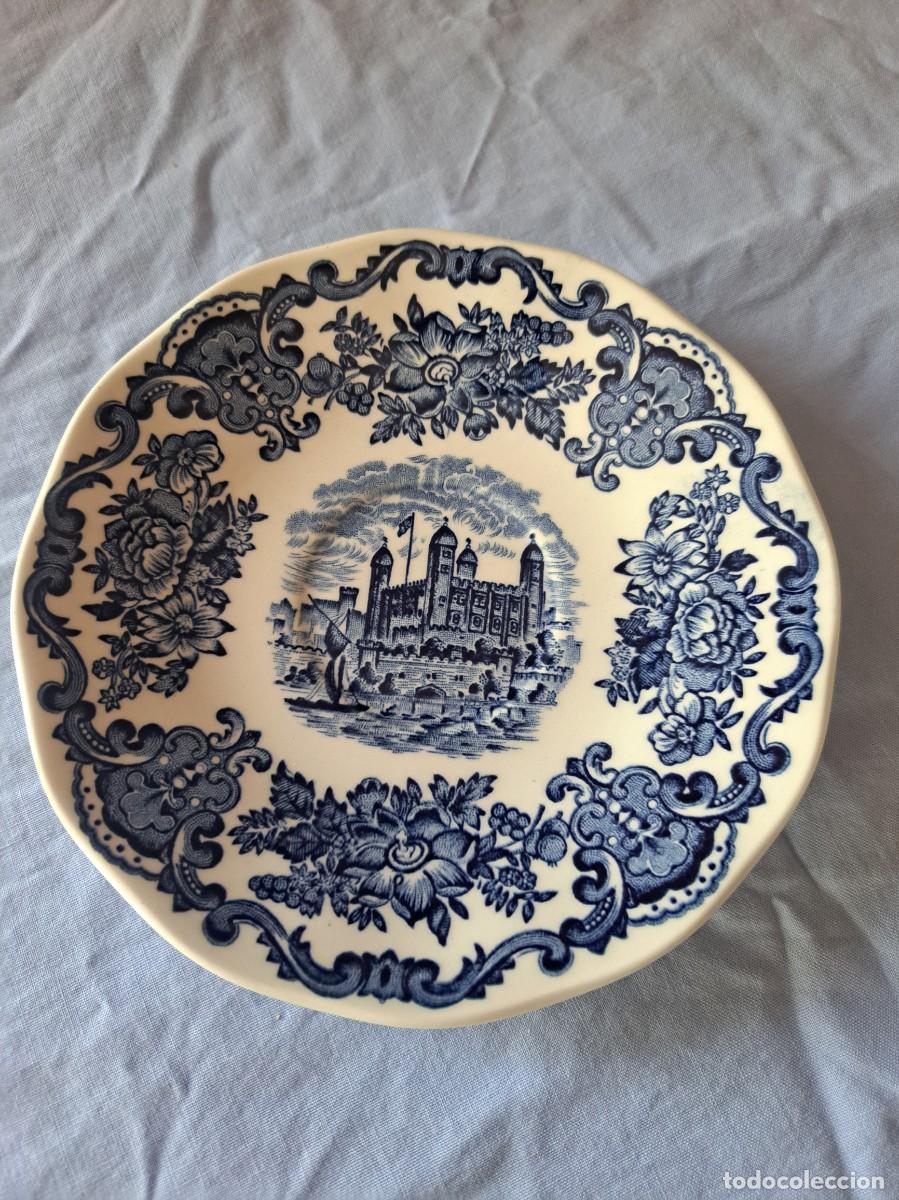 Antig&uuml;edades: Platillo de taza de t&eacute; de porcelana Royal Homes of Britain, de Enoch Wedgwood Tunstall.