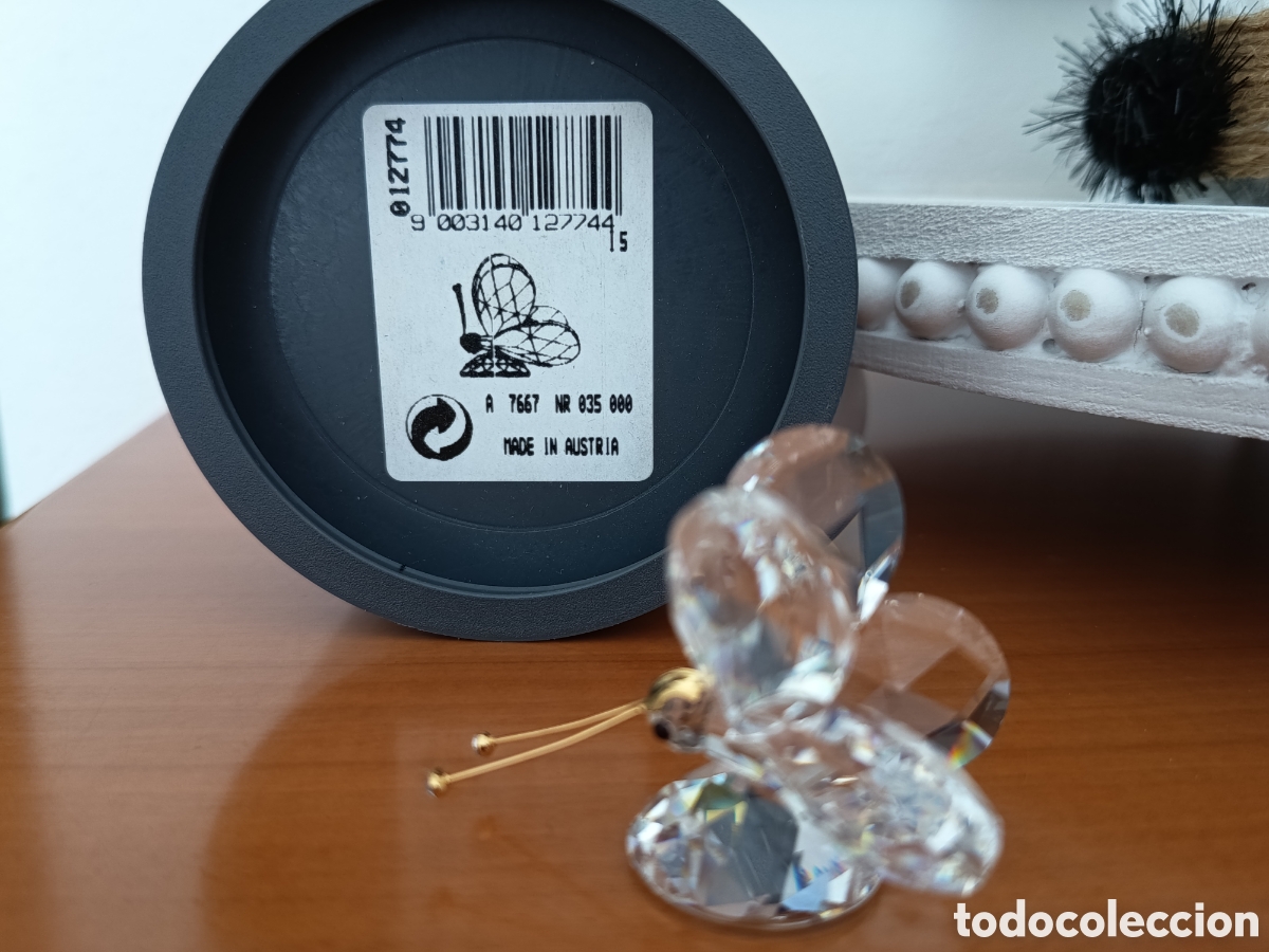 Antig&uuml;edades: Mariposa Crystal Swarovski.( Ref.7667NR035000) Original con Caja