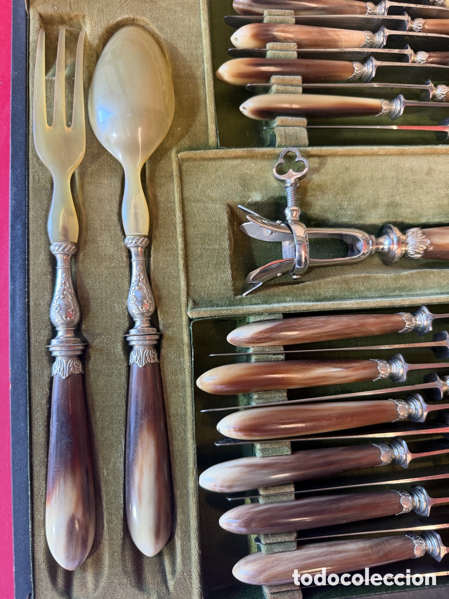 Antig&uuml;edades: Servicio cubiertos franc&eacute;s antiguo - Foto 3