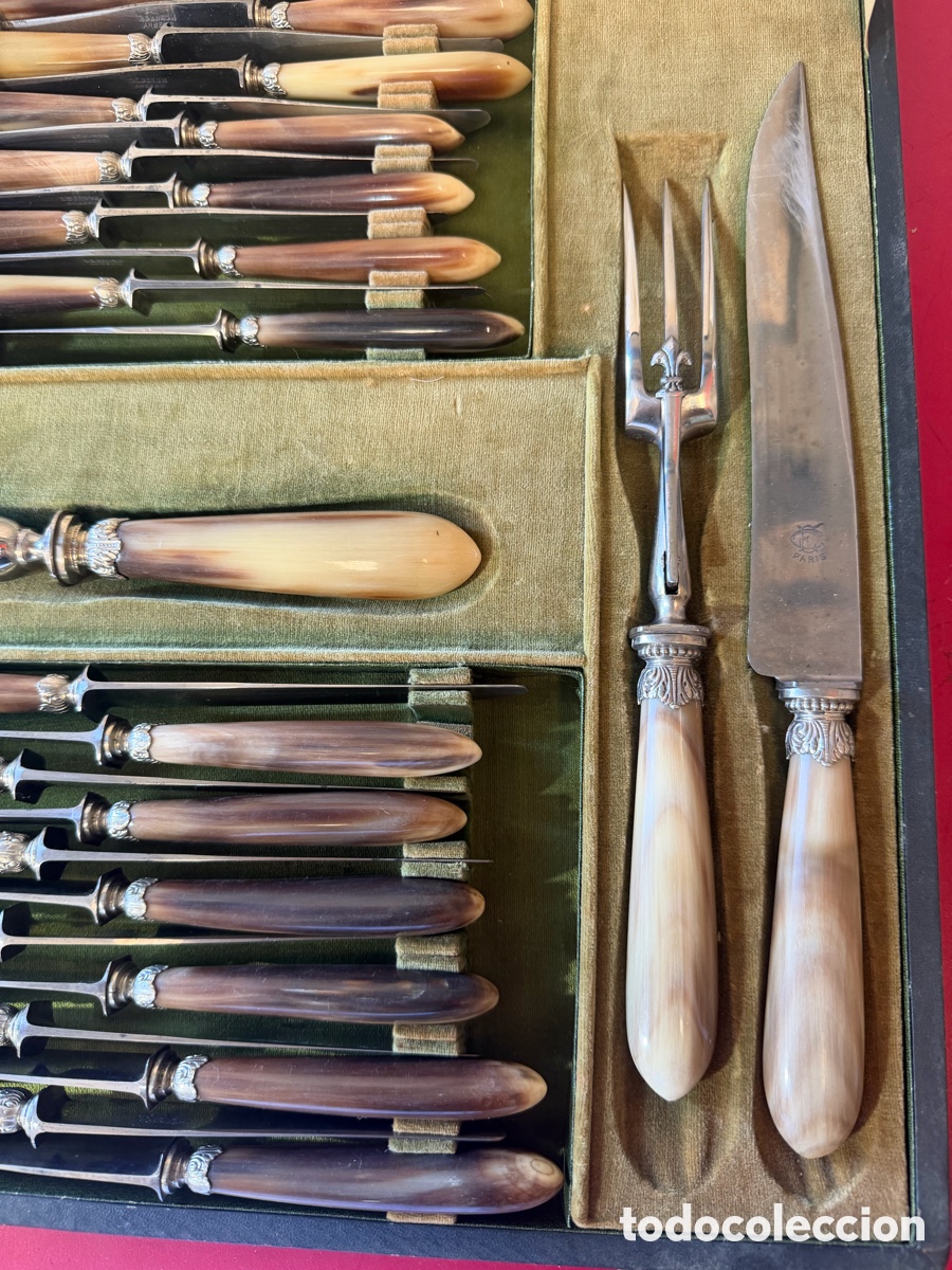 Antig&uuml;edades: Servicio cubiertos franc&eacute;s antiguo - Foto 4