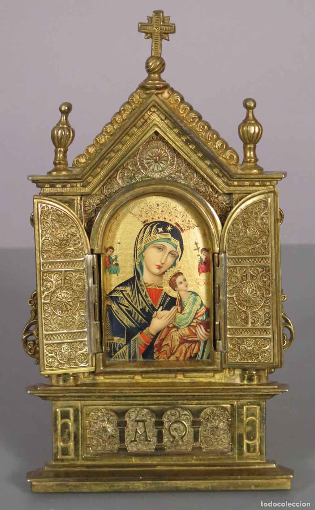 Antig&uuml;edades: ALTAR DEVOCIONAL NEOGOTICO. NTRA SRA PERPETUO SOCORRO. HACIA 1890