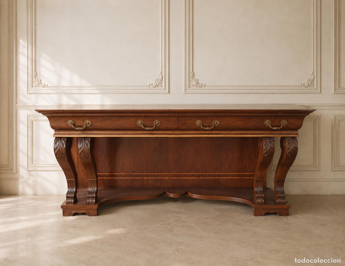 Antiguidades: Gran consola antigua estilo Luis XV 2 metros. Consola grande antigua estilo isabelino estilo ingl&eacute;s.
