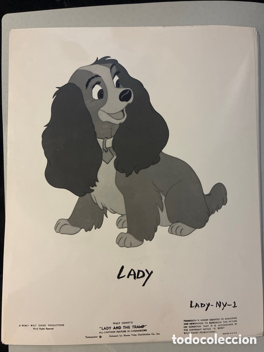 Antig&uuml;edades: Lote de 12 fotograma Disney originales &rdquo;La dama y el vagabundo&rdquo;