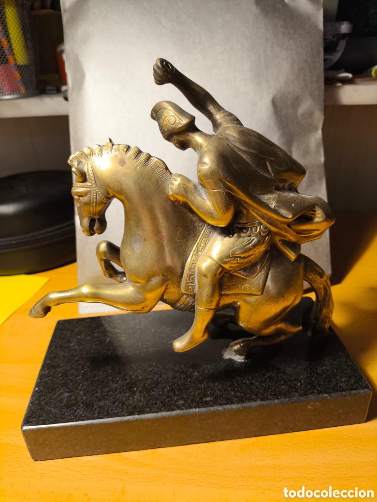 Antig&uuml;edades: Jinete A Caballo De Bronce - Foto 3