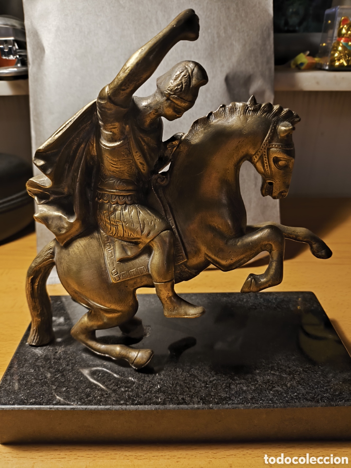 Antig&uuml;edades: Jinete A Caballo De Bronce - Foto 5