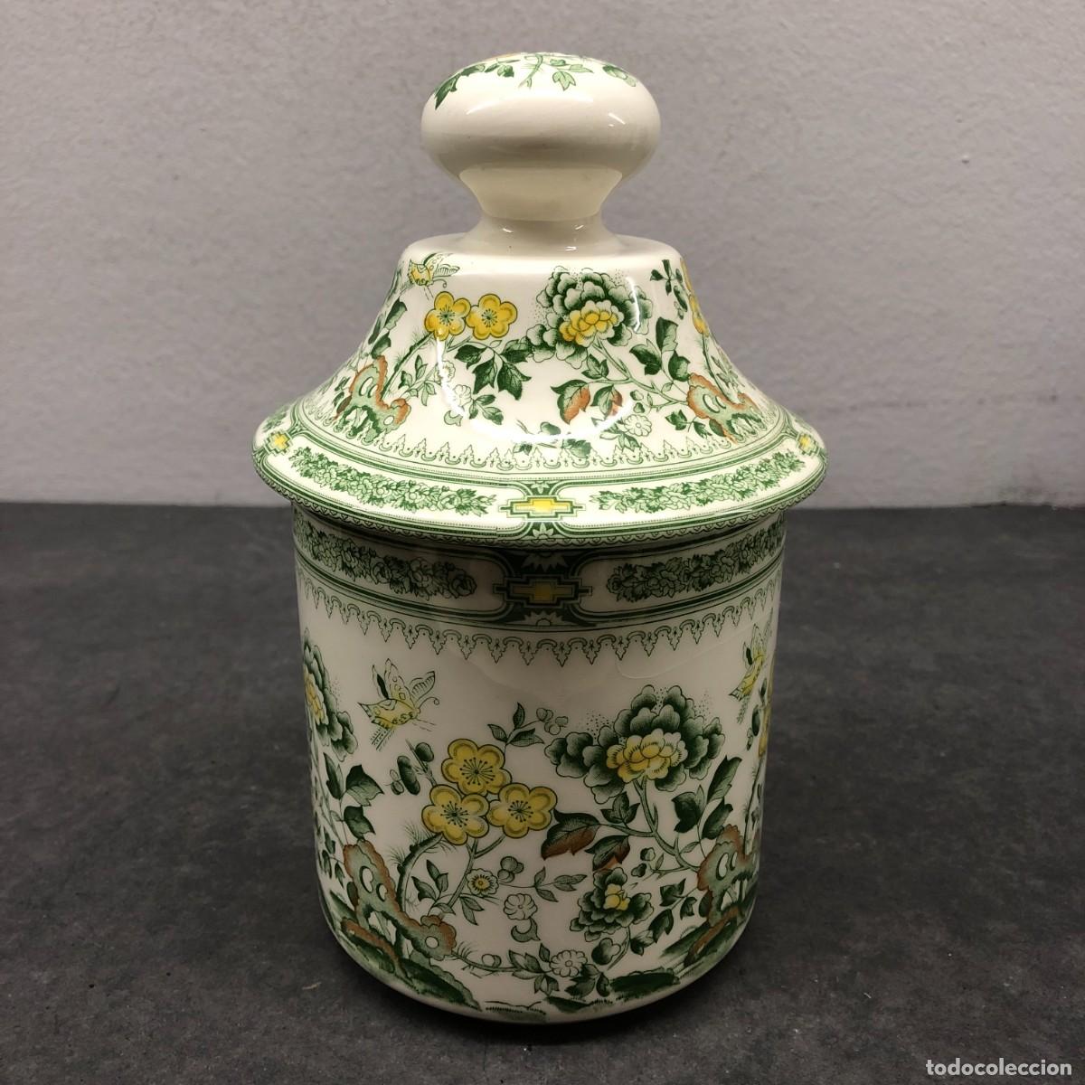 Antig&uuml;edades: TIBOR SAN CLAUDIO KANTONG - DE PORCELANA ESPA&Ntilde;OLA - BOTE FARMACIA - 20 X 11 CM / 1756