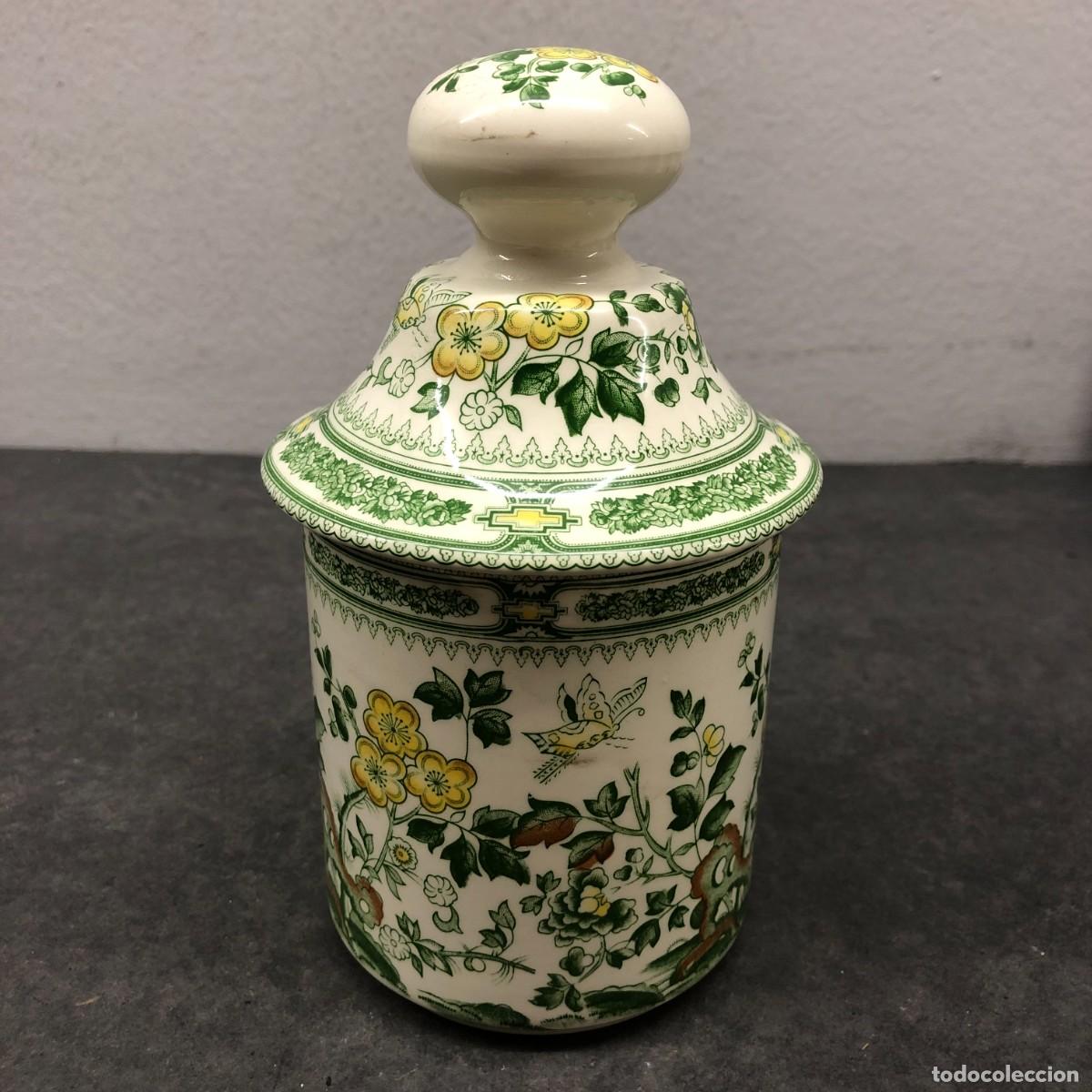 Antiques: TIBOR SAN CLAUDIO KANTONG - DE PORCELANA ESPA&Ntilde;OLA - BOTE FARMACIA - 17 X 9 CM / 1757