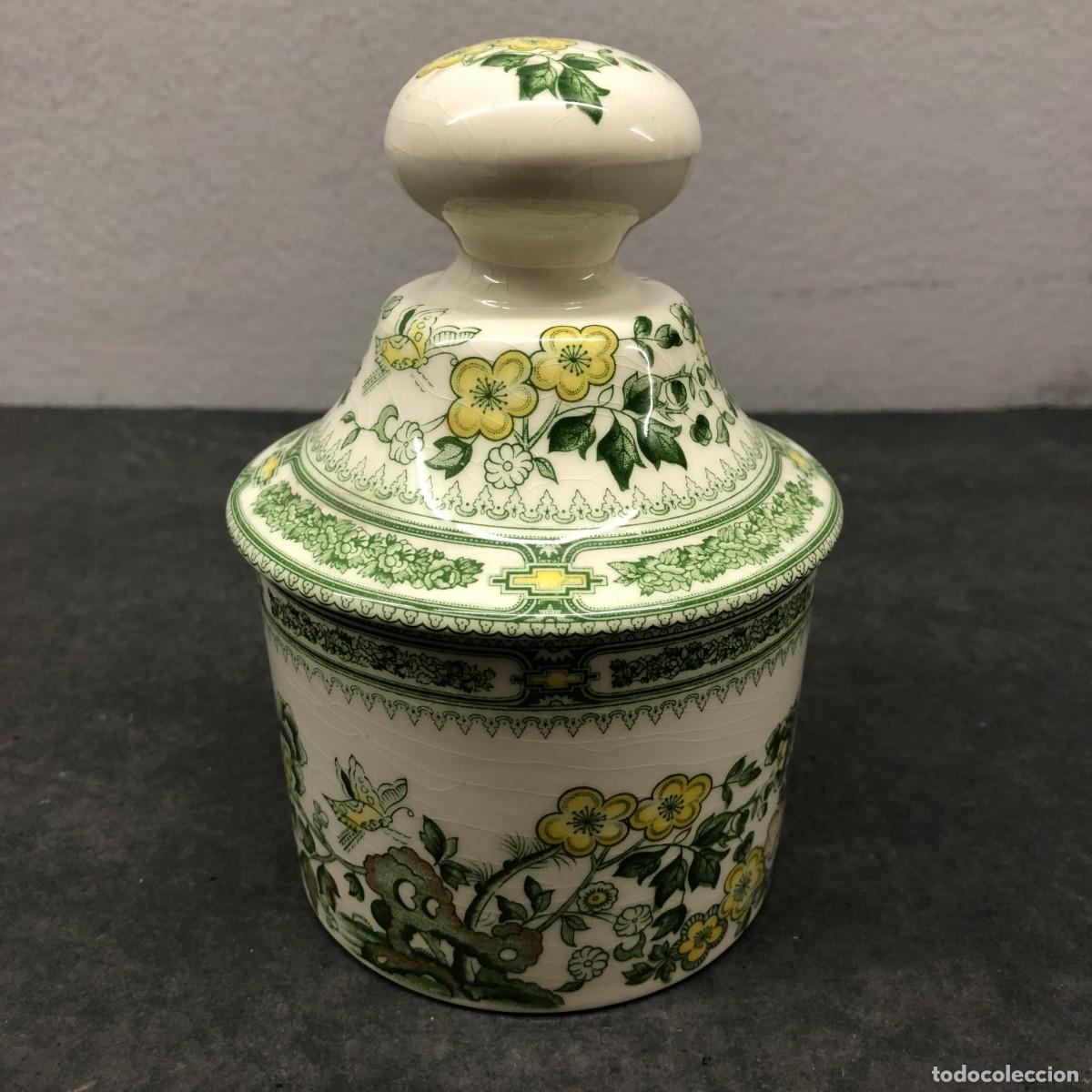 Antiques: TIBOR SAN CLAUDIO KANTONG - DE PORCELANA ESPA&Ntilde;OLA - BOTE FARMACIA - 15,5 X 10 CM / 1758