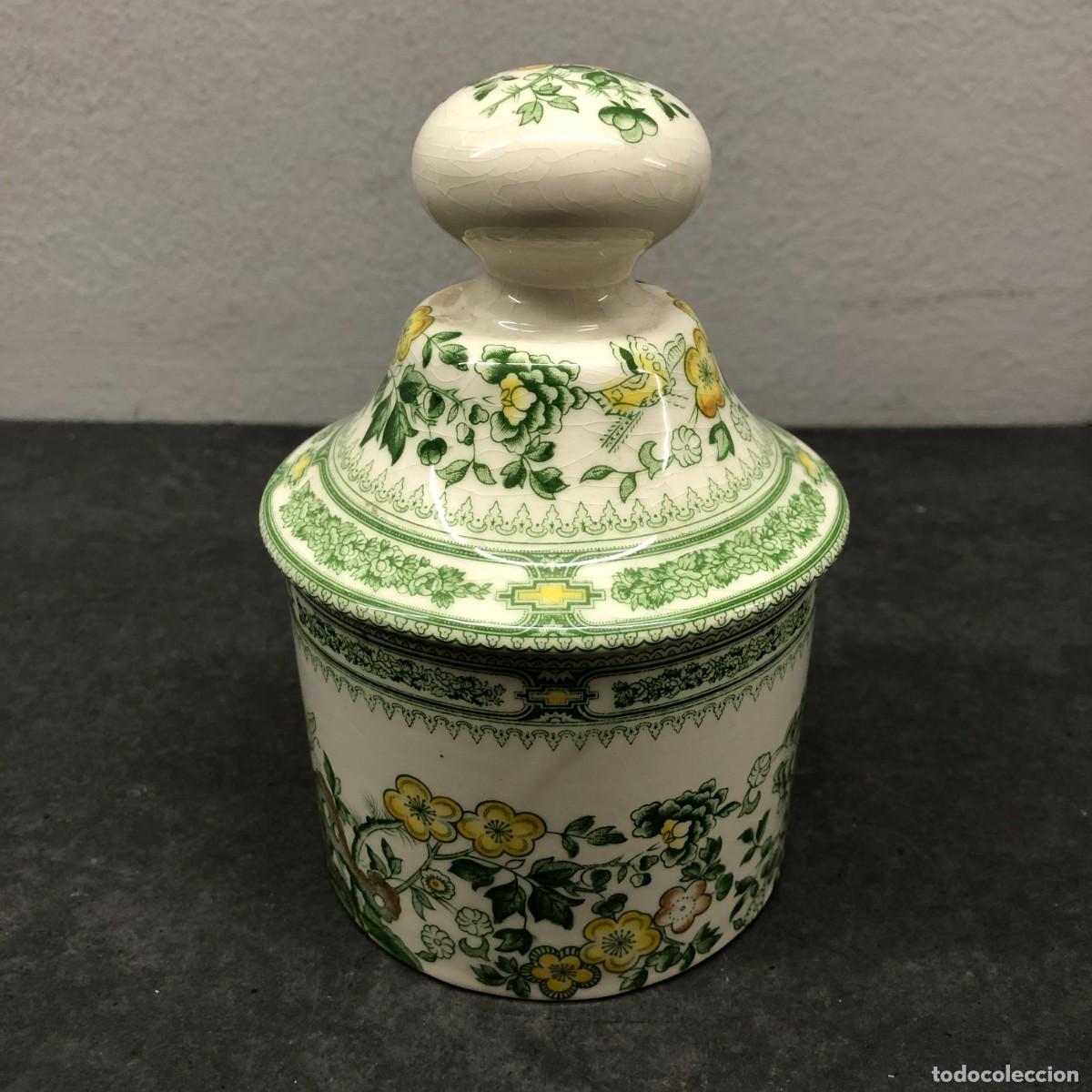 Antig&uuml;edades: TIBOR SAN CLAUDIO KANTONG - DE PORCELANA ESPA&Ntilde;OLA - BOTE FARMACIA - 15,5 X 10 CM / 1759