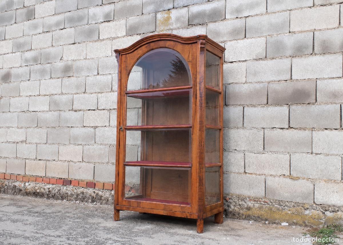 Antiques: Vitrina expositora antigua estilo ingl&eacute;s Victoriano s.XIX Estanter&iacute;a Librer&iacute;a Mueble Librero antiguo