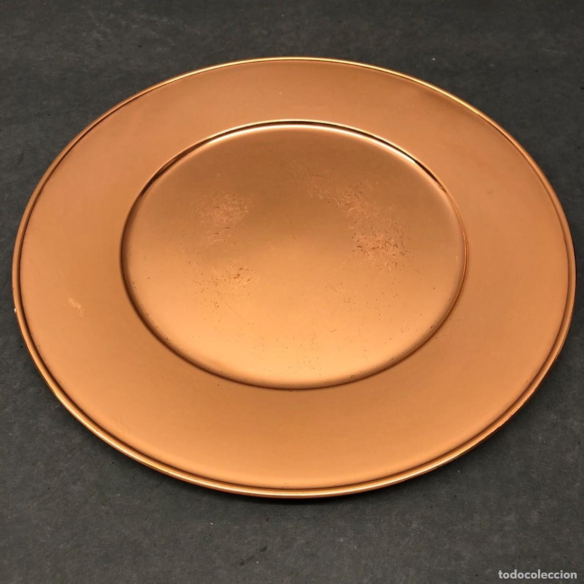 Antig&uuml;edades: PLATO DE SERVICIO O DECORATIVO DE COBRE - ST&Oacute;CKLI - 30 CM &Oslash; / 1766