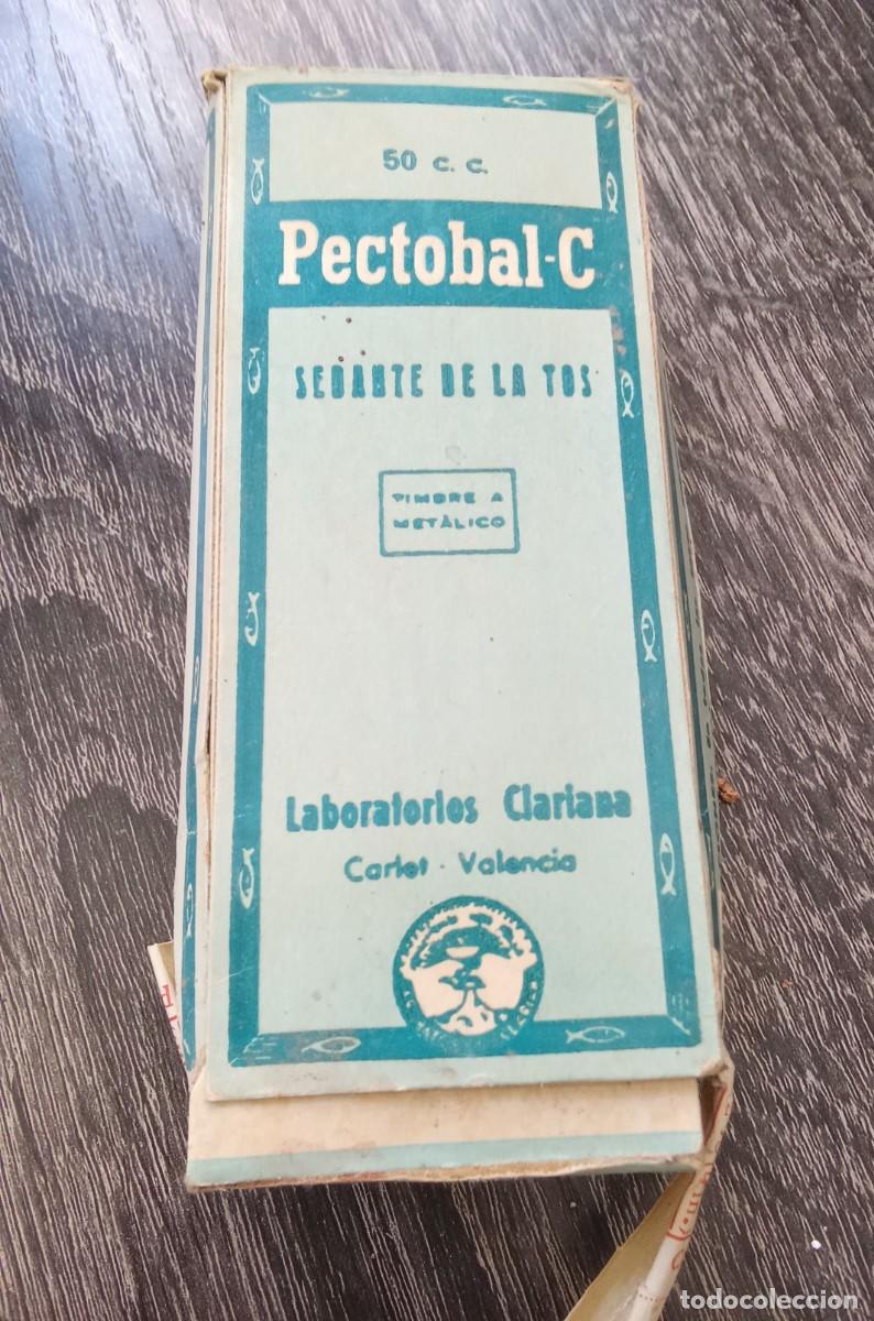 Antig&uuml;edades: Caja de sedante de la tos Pectobal C - Laboratorios Clariana. Carlet, Valencia. con instrucciones
