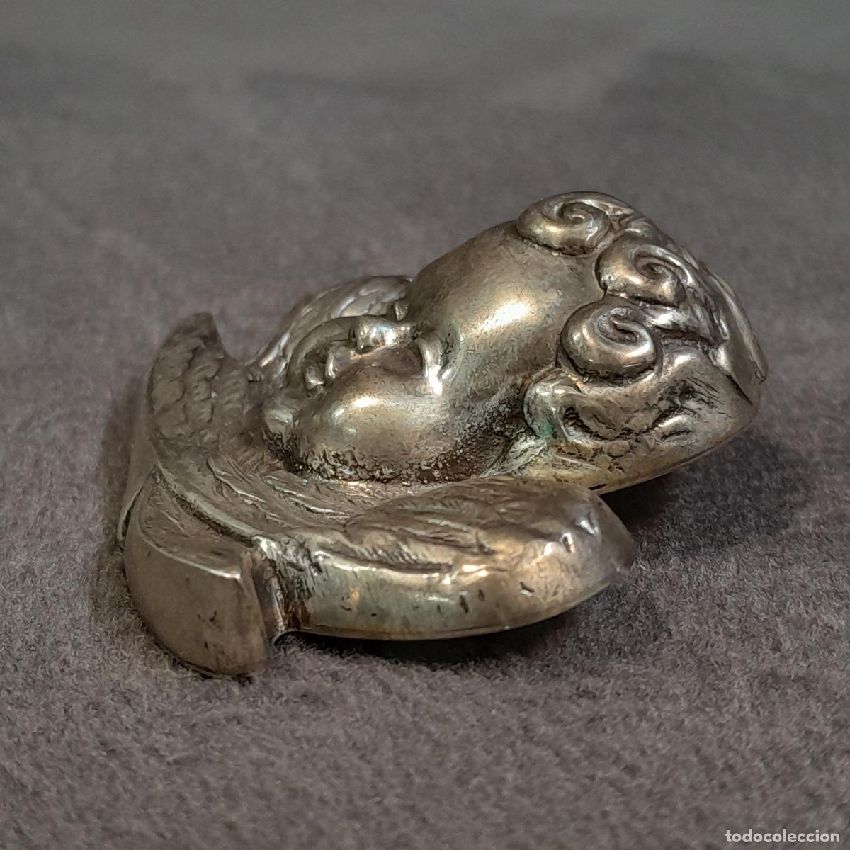 Antig&uuml;edades: CABEZA DE QUERUB&Iacute;N EN PLATA. SIGLO XX - Foto 3