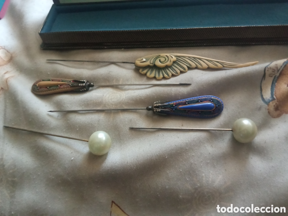 Antig&uuml;edades: Antiguo juego de alfileres para el pelo