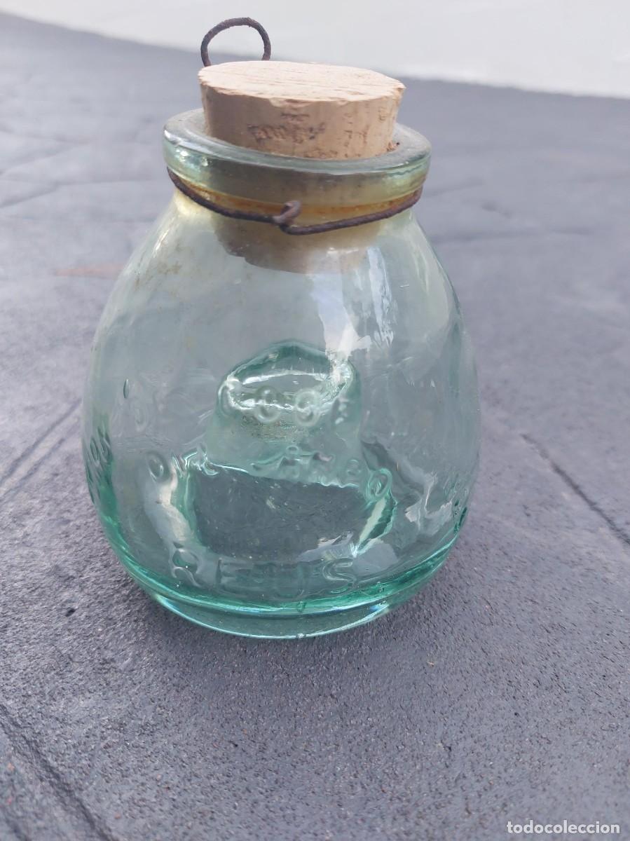 Antig&uuml;edades: Atrapamoscas antiguo de Cristal Soplado. Uni&oacute; de Coperatives Camp de Reus - A&ntilde;os 20/30 - Trampa Ecol