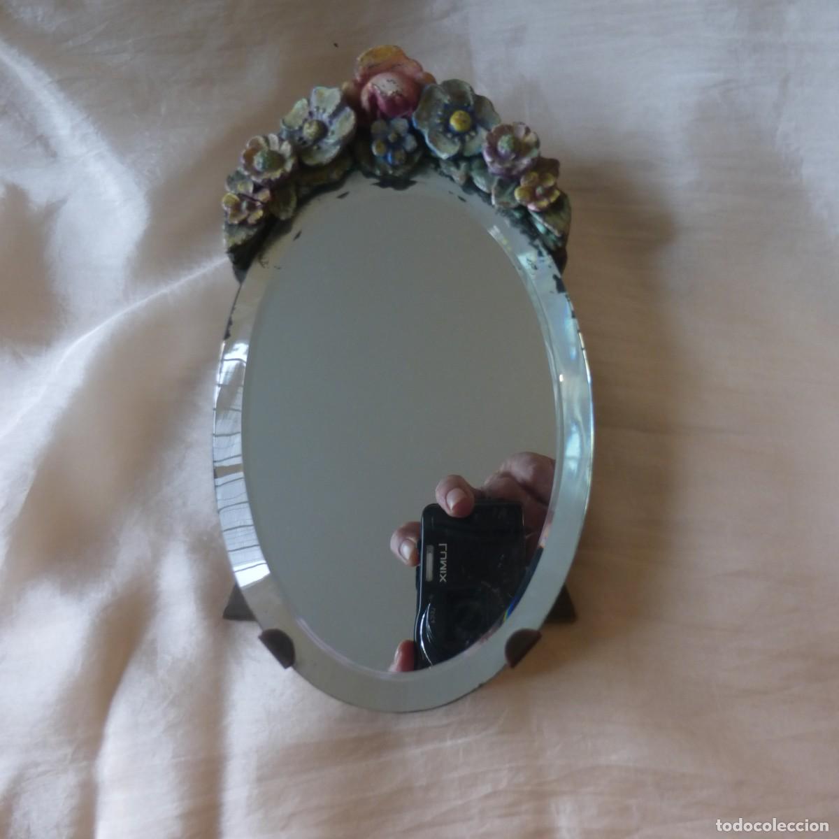 Antig&uuml;edades: PEQUE&Ntilde;O ART DECO ESPEJO DE SOBREMESA TOCADOR BARBOLA REINO UNIDO VANITY MIRROR 1920s