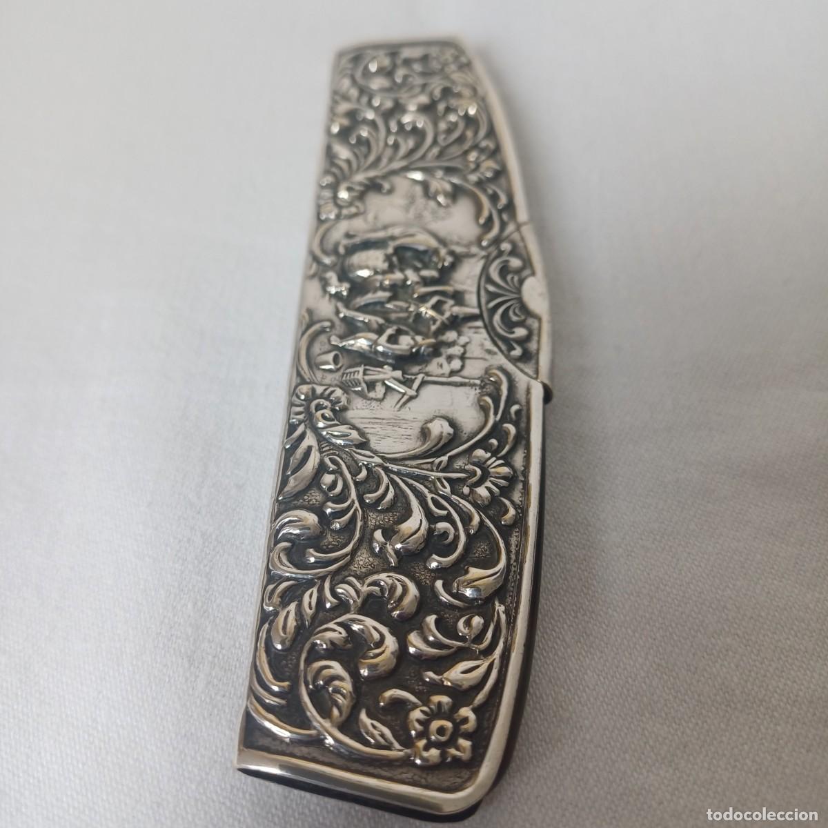 Antig&uuml;edades: Vintage Dutch Repousse Zilpla 90 Silverplate Comb Case And Bakelite Comb