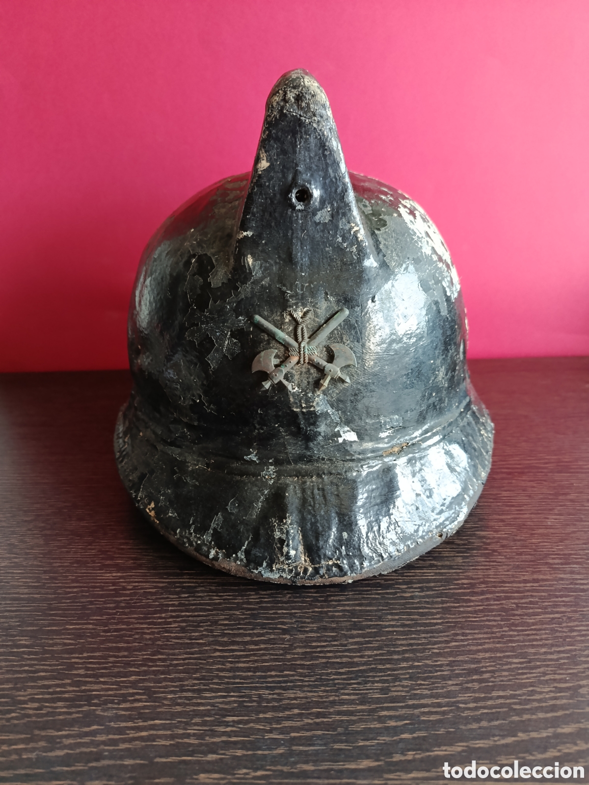 Antig&uuml;edades: Casco de bombero espa&ntilde;ol guerra civil