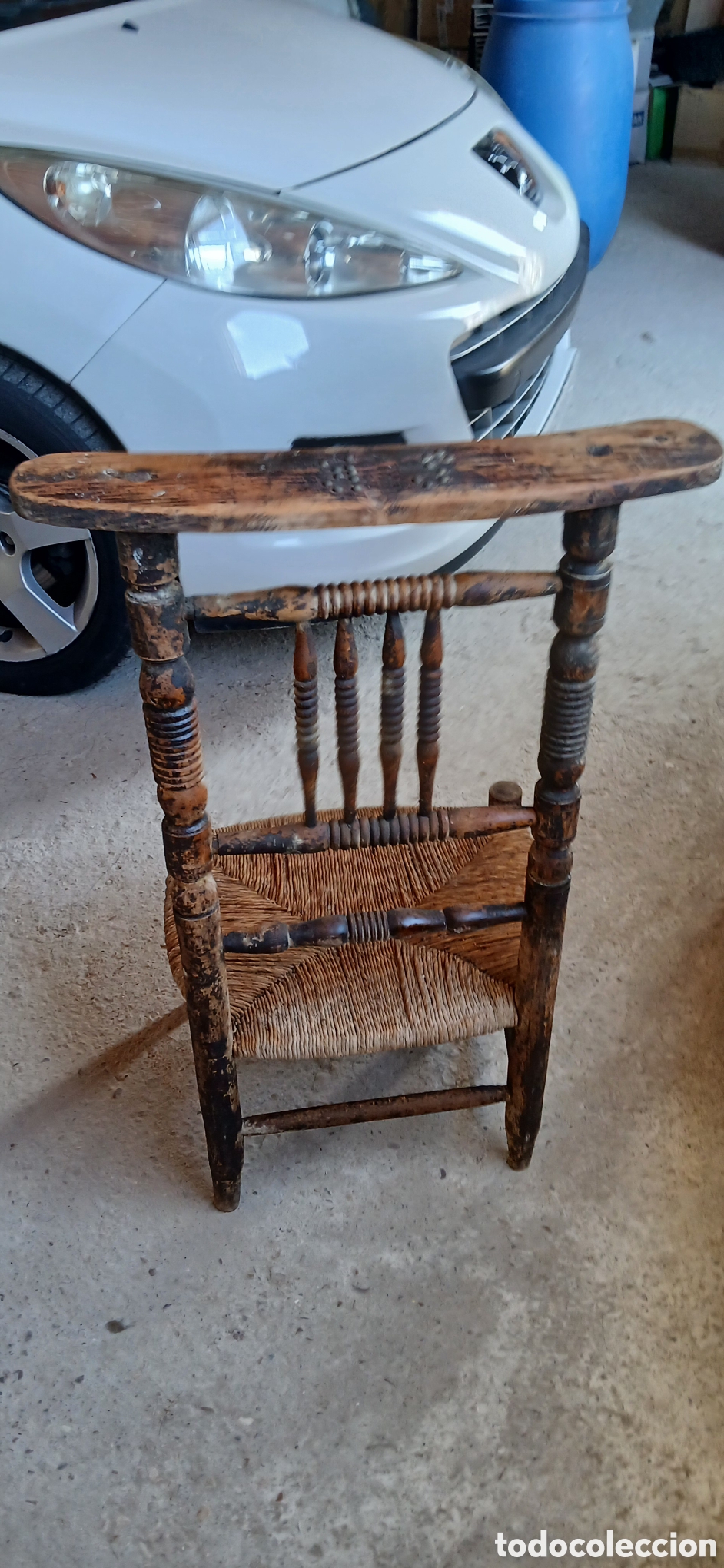 Antig&uuml;edades: RECLINATORIO DE MADERA Y ENEA - Foto 2