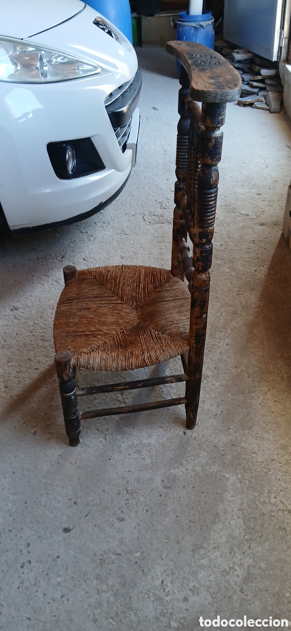 Antig&uuml;edades: RECLINATORIO DE MADERA Y ENEA - Foto 3