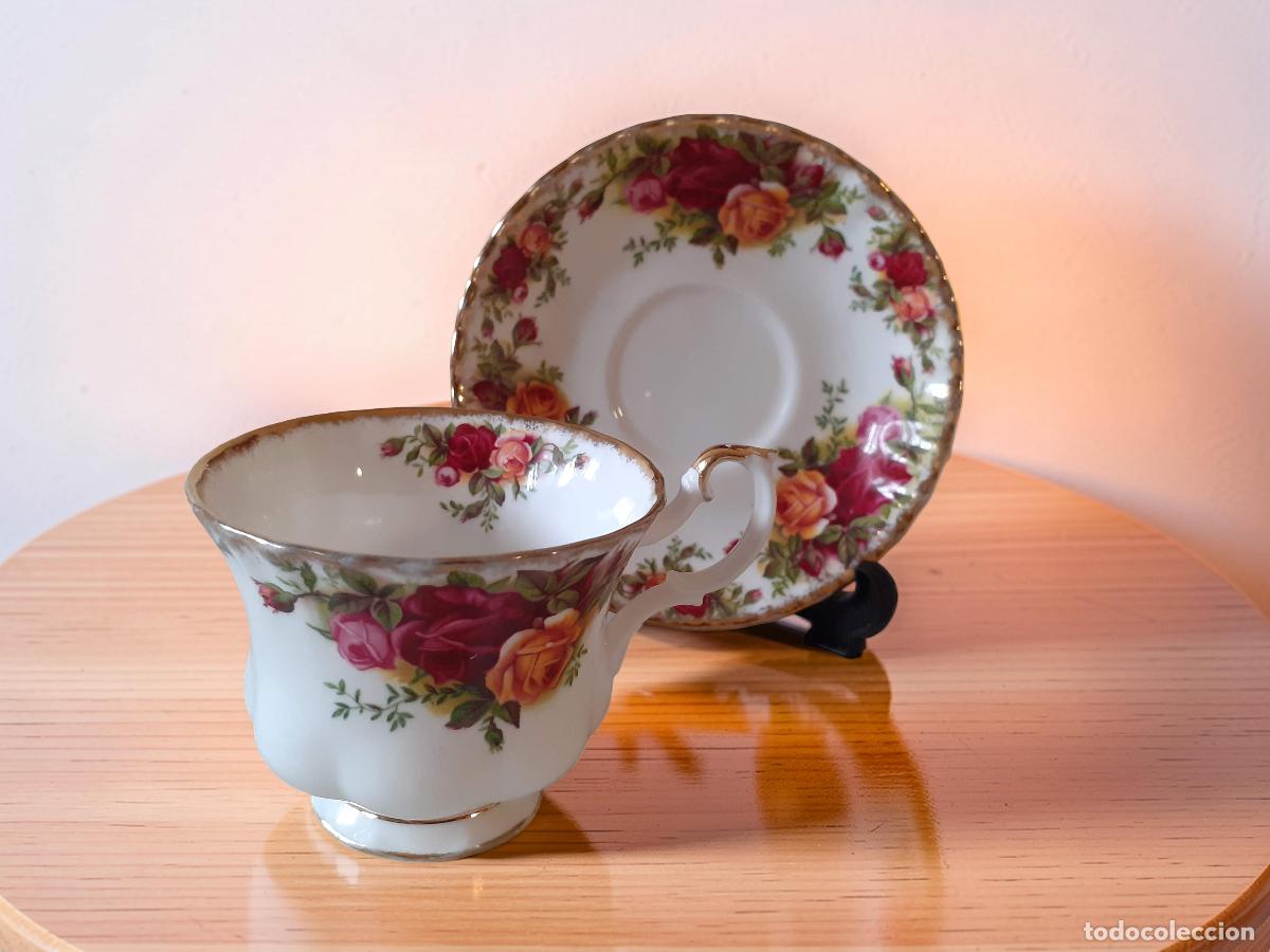 Antiques: Taza y su platillo Royal Albert Old Country Roses