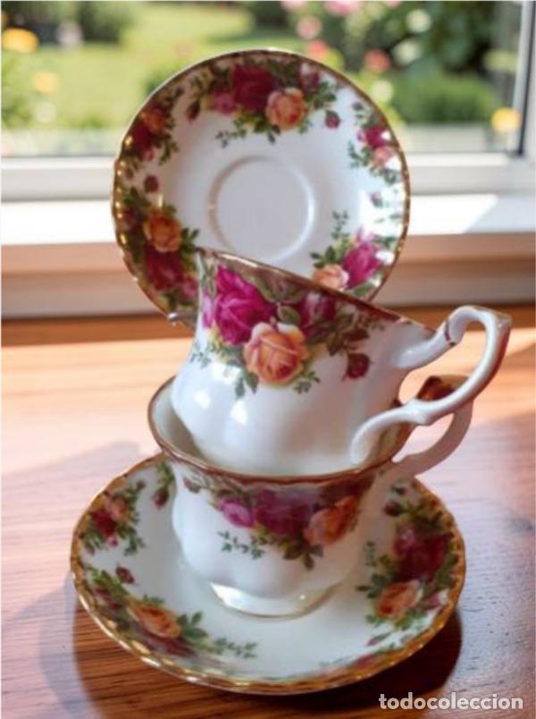 Antiques: 2 tazas y sus platillos Royal Albert Old Country Roses