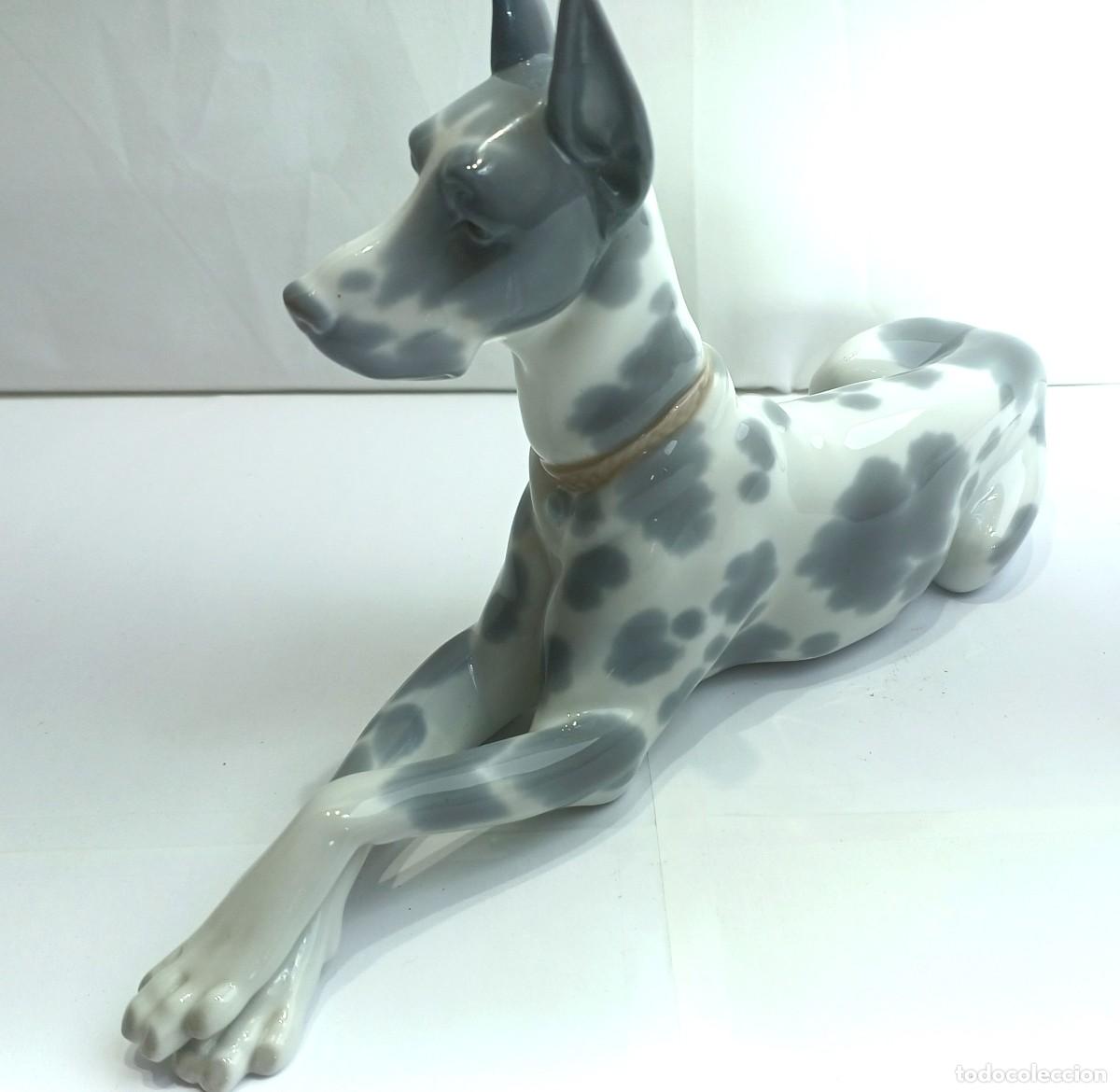 Antig&uuml;edades: Figura Perro Doberman Lladro - Foto 1