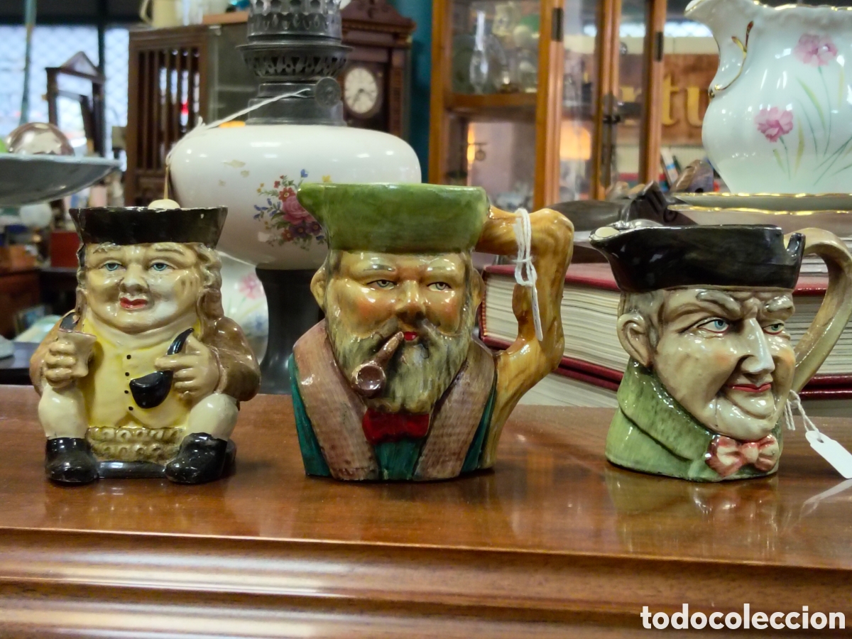 Antig&uuml;edades: Lote tres jarras TOBY
