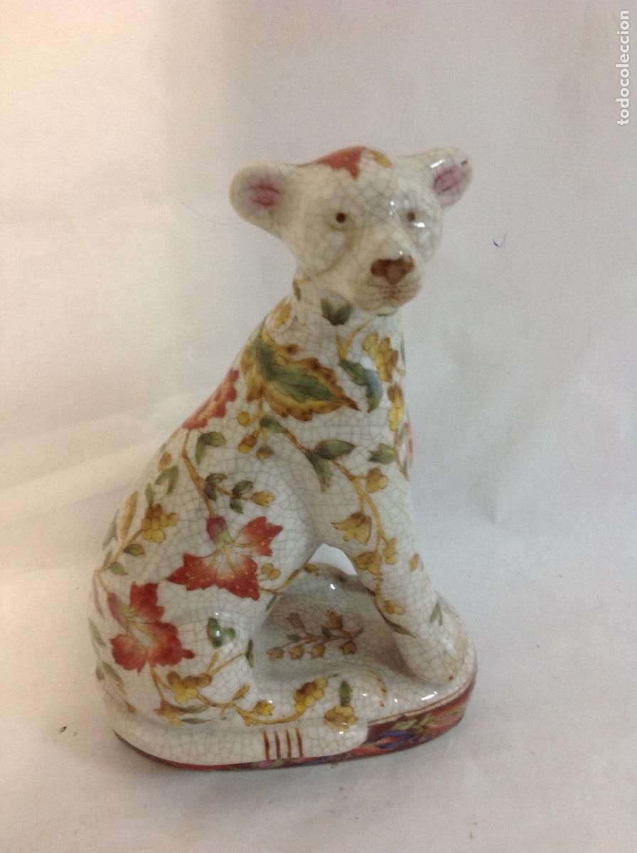 Antig&uuml;edades: Gato de porcelana china. s xX