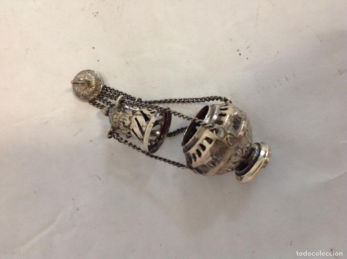 Antig&uuml;edades: Peque&ntilde;o botafumeiro de plata - Foto 2
