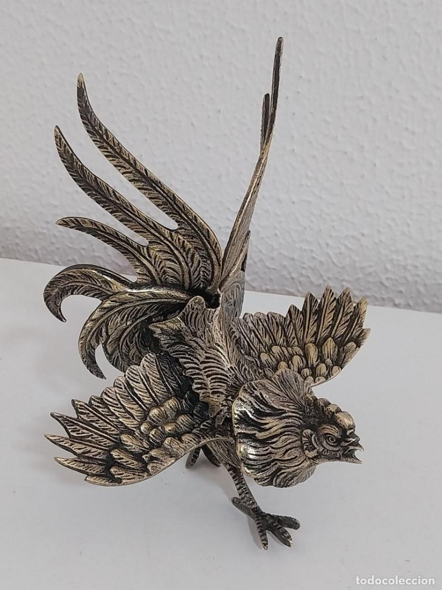 Antig&uuml;edades: Figura de Gallo en Bronce Vintage