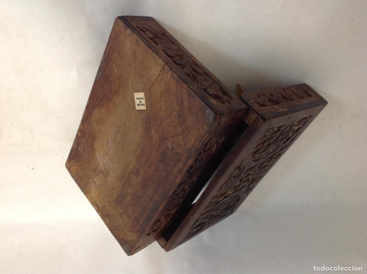 Antig&uuml;edades: Caja India de madera tallada - Foto 3